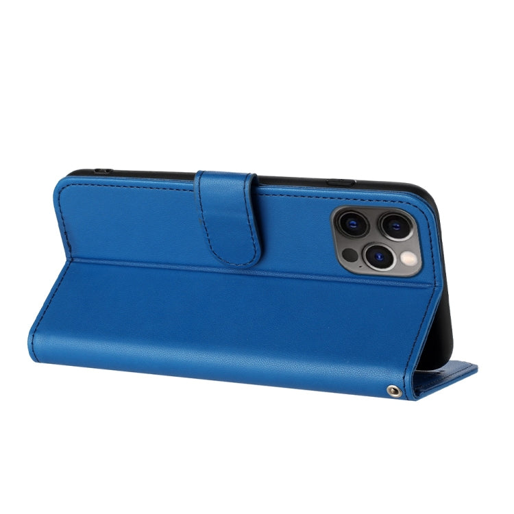 For iPhone 15 Pro Datura Flower Embossed Flip Leather Phone Case(Blue) - HoMEdemic™ 