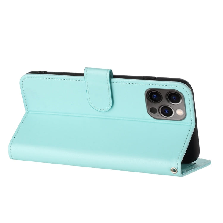 For iPhone 15 Pro Datura Flower Embossed Flip Leather Phone Case(Light blue) - HoMEdemic™ 