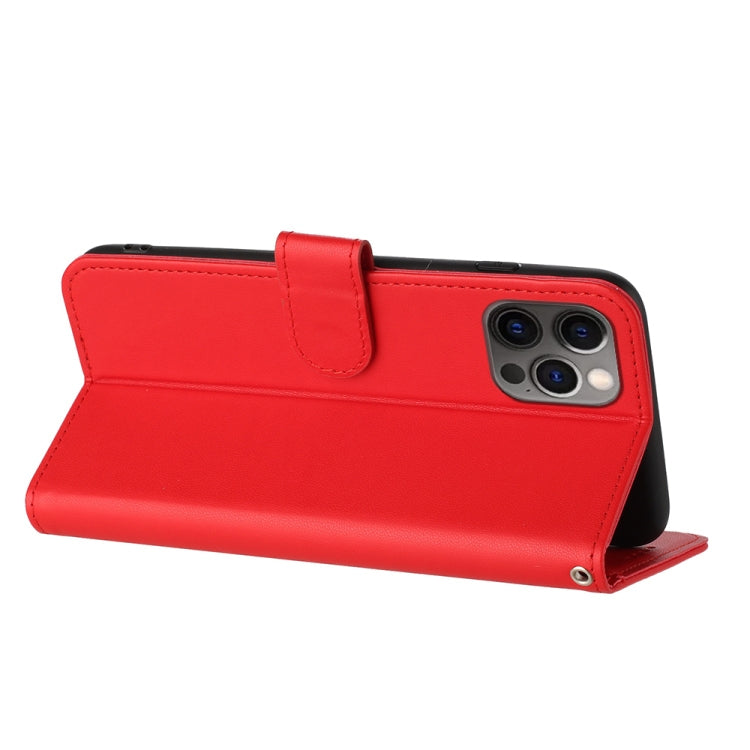 For iPhone 15 Pro Datura Flower Embossed Flip Leather Phone Case(Red) - HoMEdemic™ 