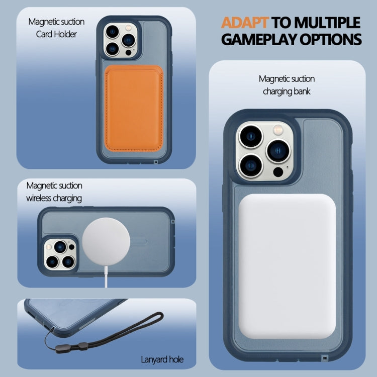 For iPhone 15 Pro Defender Series XT MagSafe Magnetic PC + TPU Shockproof Phone Case(Blue) - HoMEdemic™ 