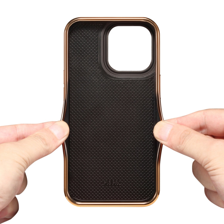 For iPhone 15 Pro Denior Cowhide Leather Plating Phone Case(Red) - HoMEdemic™ 
