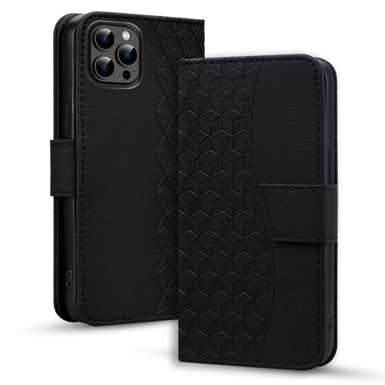 For iPhone 15 Pro Diamond Buckle Leather Phone Case with Lanyard(Black) - HoMEdemic™ 