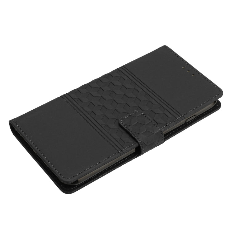 For iPhone 15 Pro Diamond Embossed Skin Feel Leather Phone Case(Black) - HoMEdemic™ 