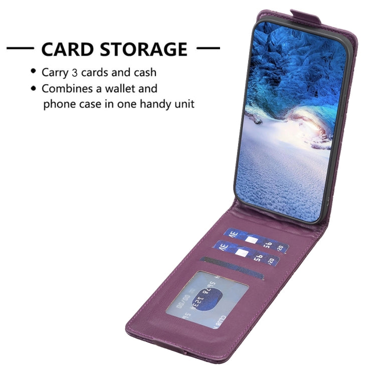 For iPhone 15 Pro Diamond Lattice Vertical Flip Leather Phone Case(Dark Purple) - HoMEdemic™ 