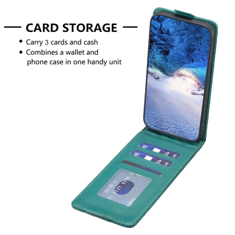 For iPhone 15 Pro Diamond Lattice Vertical Flip Leather Phone Case(Green) - HoMEdemic™ 
