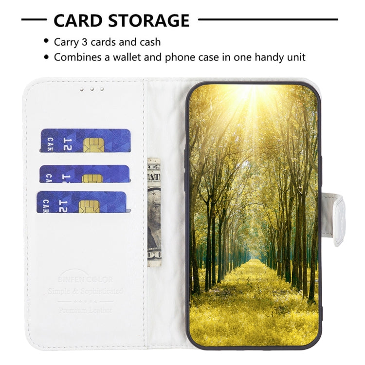 For iPhone 15 Pro Diamond Lattice Wallet Flip Leather Phone Case(White) - HoMEdemic™ 