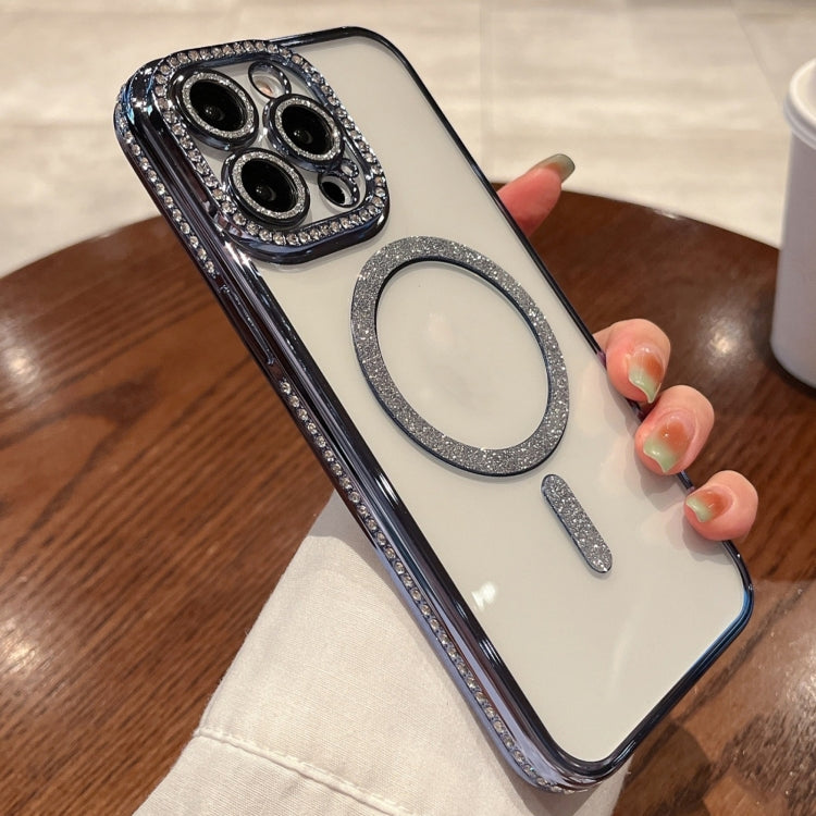 For iPhone 15 Pro Diamond Plated MagSafe TPU Phone Case(Blue) - HoMEdemic™ 