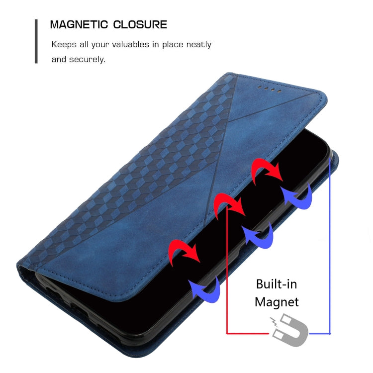 For iPhone 15 Pro Diamond Splicing Skin Feel Magnetic Leather Phone Case(Blue) - HoMEdemic™ 
