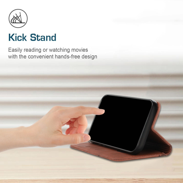 For iPhone 15 Pro Diamond Splicing Skin Feel Magnetic Leather Phone Case(Brown) - HoMEdemic™ 