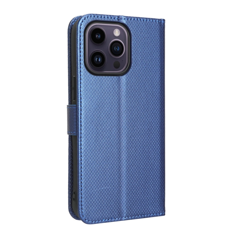 For iPhone 15 Pro Diamond Texture Leather Phone Case(Blue) - HoMEdemic™ 
