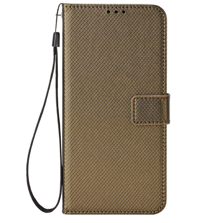 For iPhone 15 Pro Diamond Texture Leather Phone Case(Brown) - HoMEdemic™ 