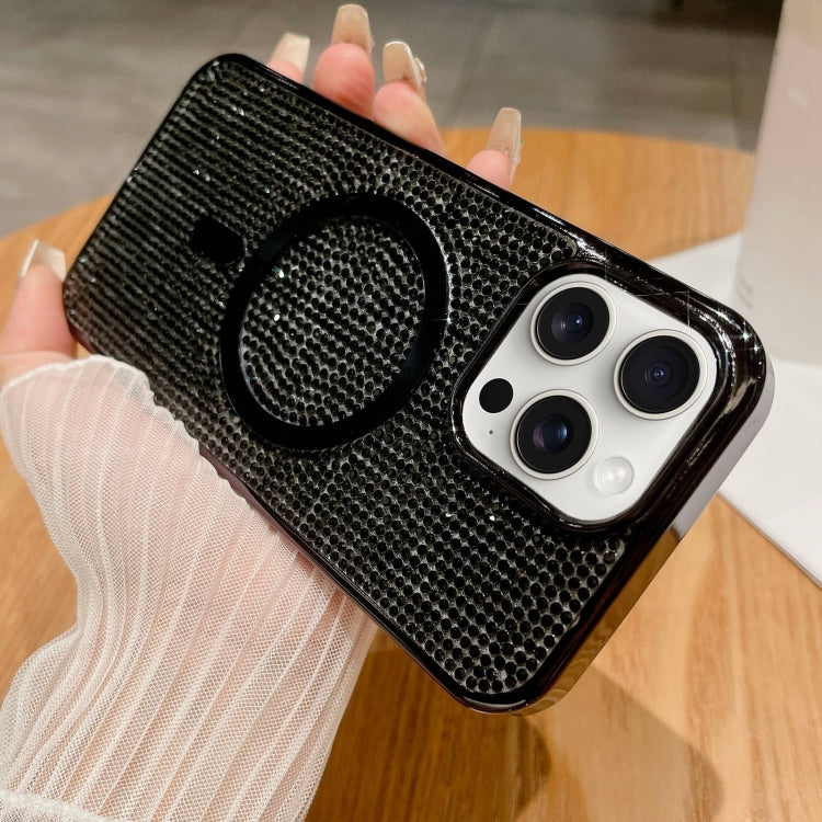 For iPhone 15 Pro Diamonds Plated Magsafe Phone Case(Black) - HoMEdemic™ 