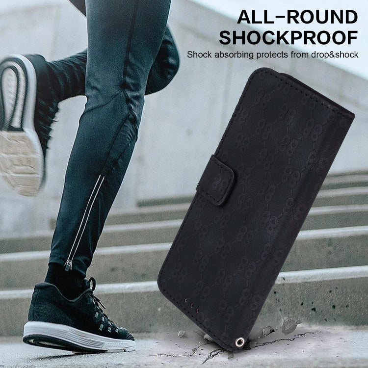 For iPhone 15 Pro Double 8-shaped Embossed Leather Phone Case(Black) - HoMEdemic™ 