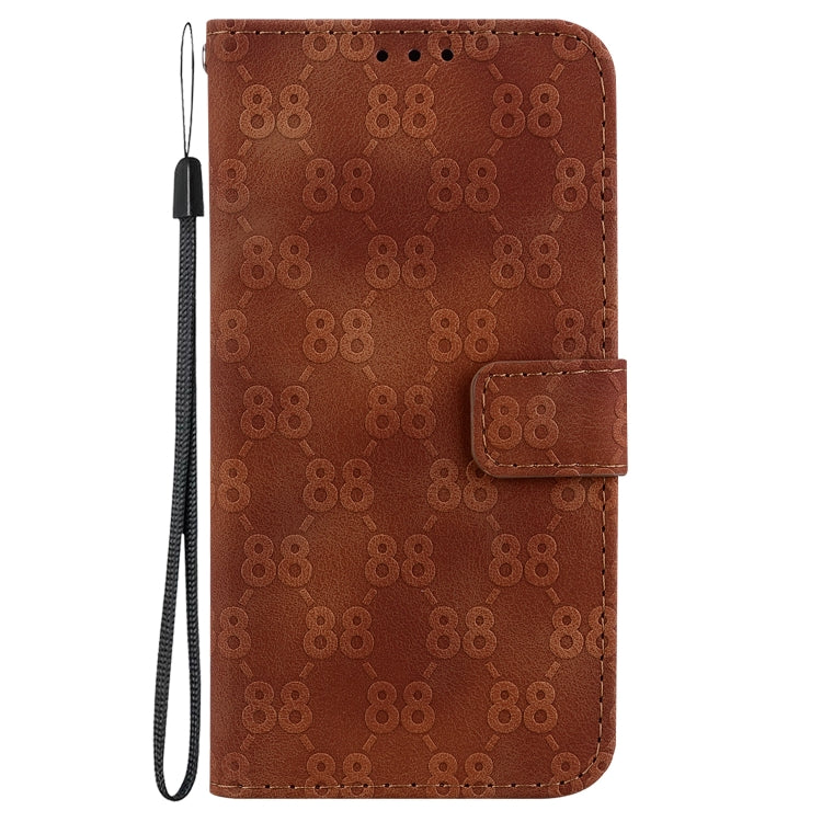 For iPhone 15 Pro Double 8-shaped Embossed Leather Phone Case(Brown) - HoMEdemic™ 