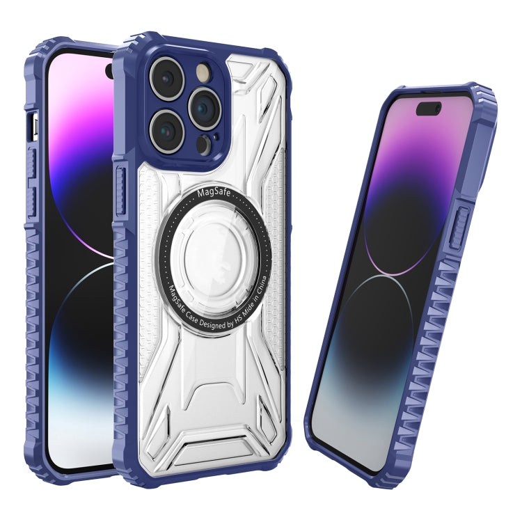 For iPhone 15 Pro Double-sided Non-slip PC+TPU Magsafe Magnetic Phone Case(Royal Blue) - HoMEdemic™ 