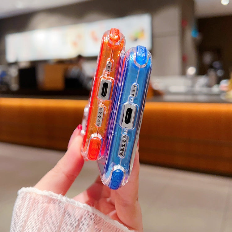 For iPhone 15 Pro Dreamland 3 in 1 Clear Color Transparent Frame PC + TPU Phone Case(Blue) - HoMEdemic™ 