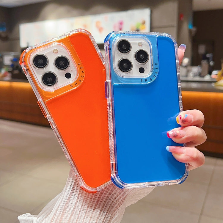 For iPhone 15 Pro Dreamland 3 in 1 Clear Color Transparent Frame PC + TPU Phone Case(Orange) - HoMEdemic™ 