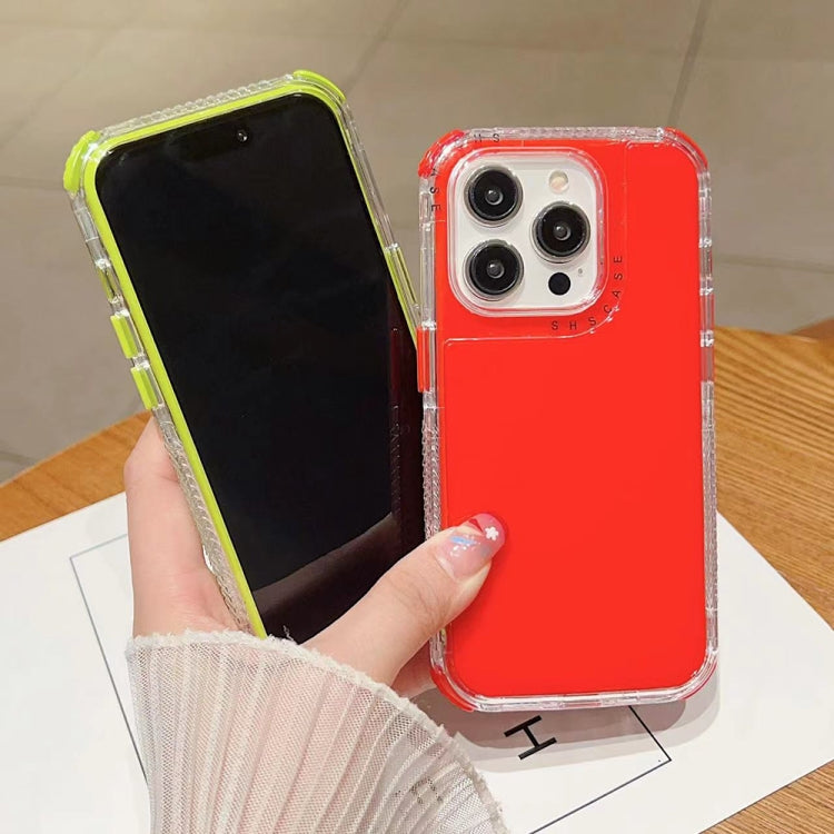 For iPhone 15 Pro Dreamland 3 in 1 Solid Color Transparent Frame PC + TPU Phone Case(Green) - HoMEdemic™ 