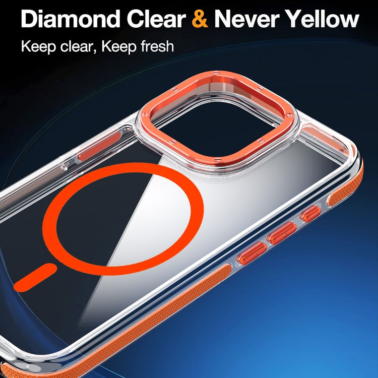 For iPhone 15 Pro Dual-Color Clear Acrylic Hybrid TPU MagSafe Phone Case(Yellow) - HoMEdemic™ 