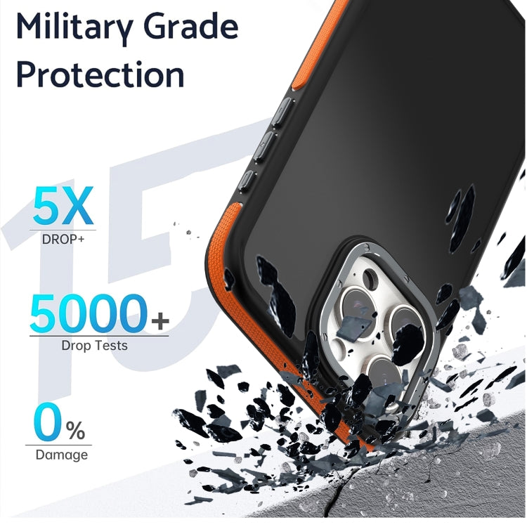 For iPhone 15 Pro Dual-Color Shockproof TPU Phone Case(Black) - HoMEdemic™ 