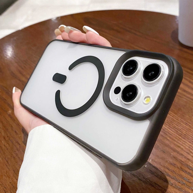 For iPhone 15 Pro Dual-Side Frosted MagSafe Clear Phone Case(Black) - HoMEdemic™ 