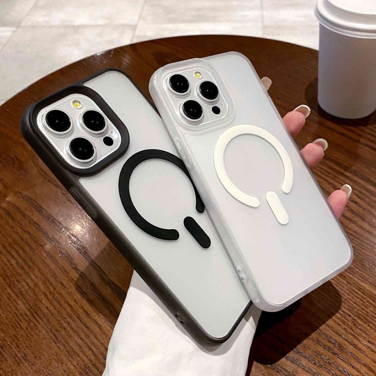 For iPhone 15 Pro Dual-Side Frosted MagSafe Clear Phone Case(White) - HoMEdemic™ 