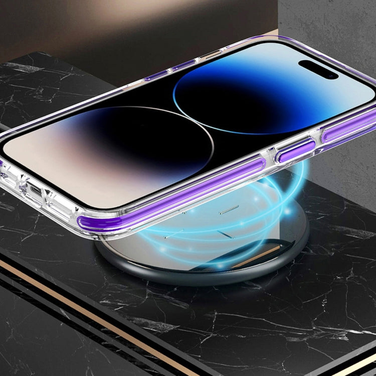 For iPhone 15 Pro Dual-color MagSafe TPU Hybrid Clear PC Shockproof Phone Case(White) - HoMEdemic™ 