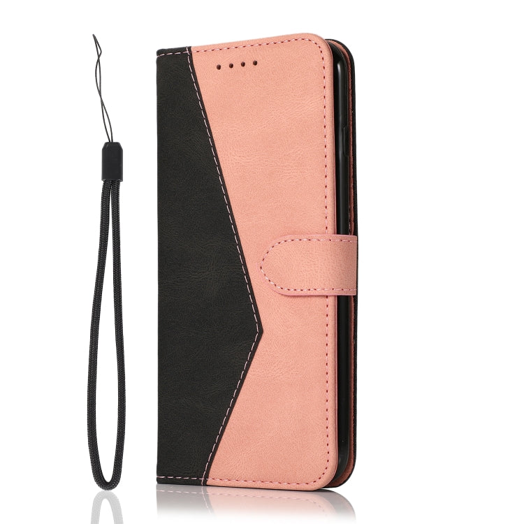 For iPhone 15 Pro Dual-color Stitching Leather Phone Case(Black Rose Gold) - HoMEdemic™ 