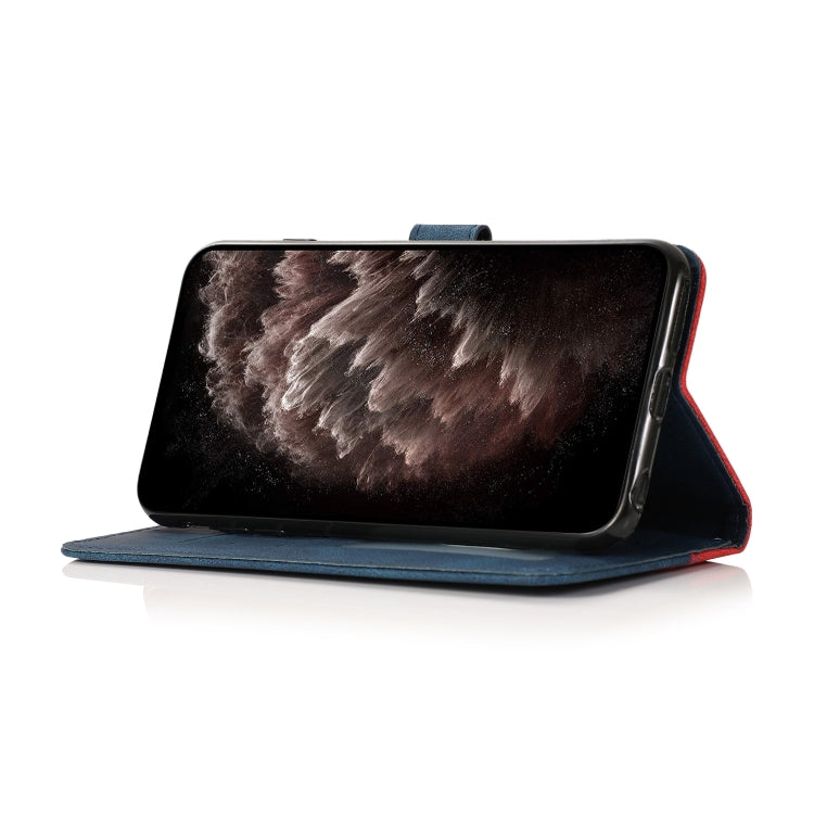 For iPhone 15 Pro Dual-color Stitching Leather Phone Case(Red Blue) - HoMEdemic™ 