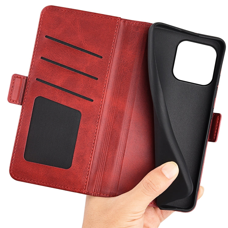 For iPhone 15 Pro Dual-side Magnetic Buckle Horizontal Flip Leather Phone Case(Red) - HoMEdemic™ 