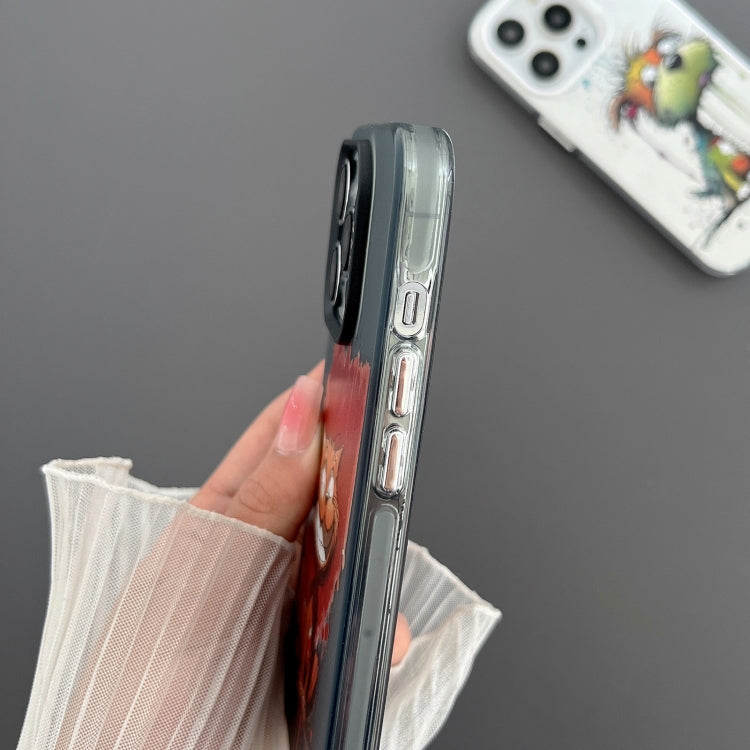 For iPhone 15 Pro Dual-sided IMD Animal Graffiti TPU + PC Phone Case(Elegant Cat) - HoMEdemic™ 