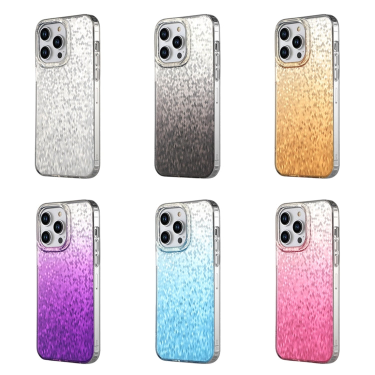 For iPhone 15 Pro Dynamic Colorful Rhombus Diamond Series PC + TPU Phone Case(Purple) - HoMEdemic™ 