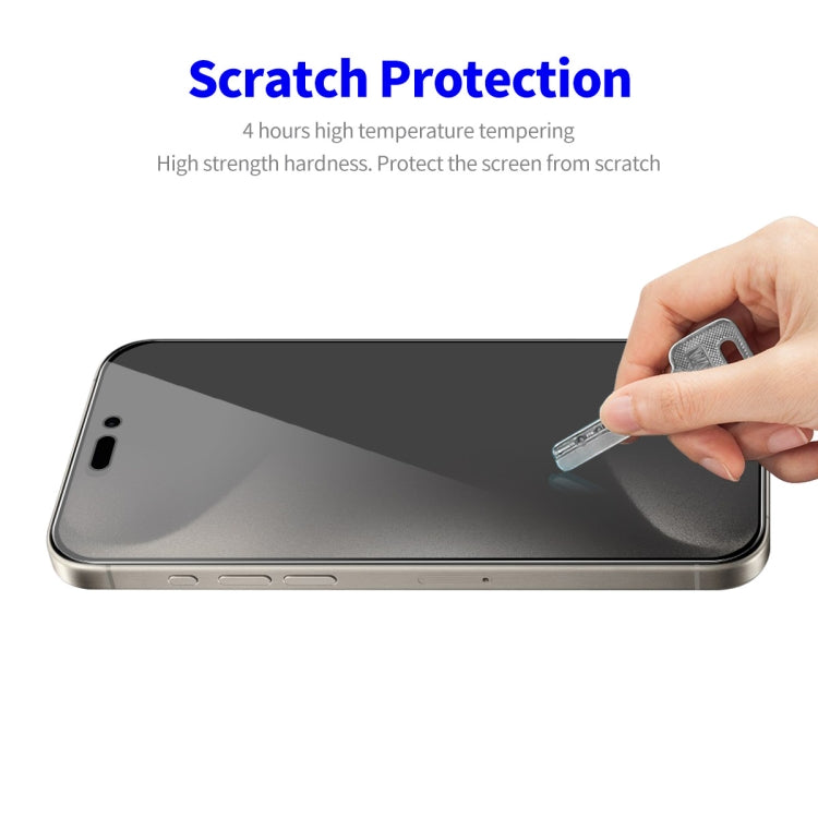 For iPhone 15 Pro ENKAY Hat-Prince 28 Degree Anti-peeping Tempered Glass Full Screen Film - HoMEdemic™ 