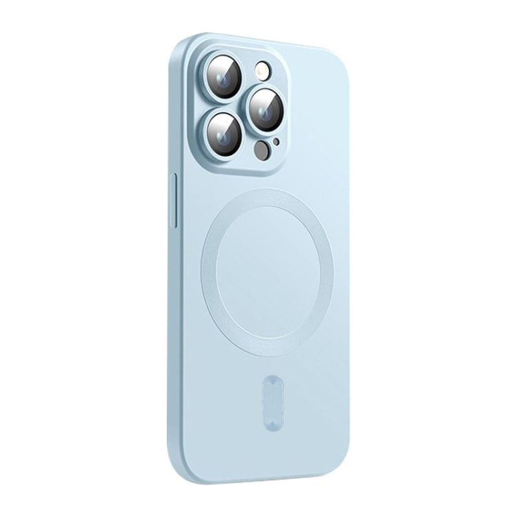 For iPhone 15 Pro ENKAY MagSafe Matte TPU Phone Case with Lens Film(Blue) - HoMEdemic™ 