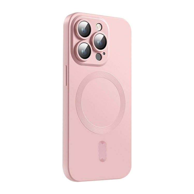 For iPhone 15 Pro ENKAY MagSafe Matte TPU Phone Case with Lens Film(Pink) - HoMEdemic™ 