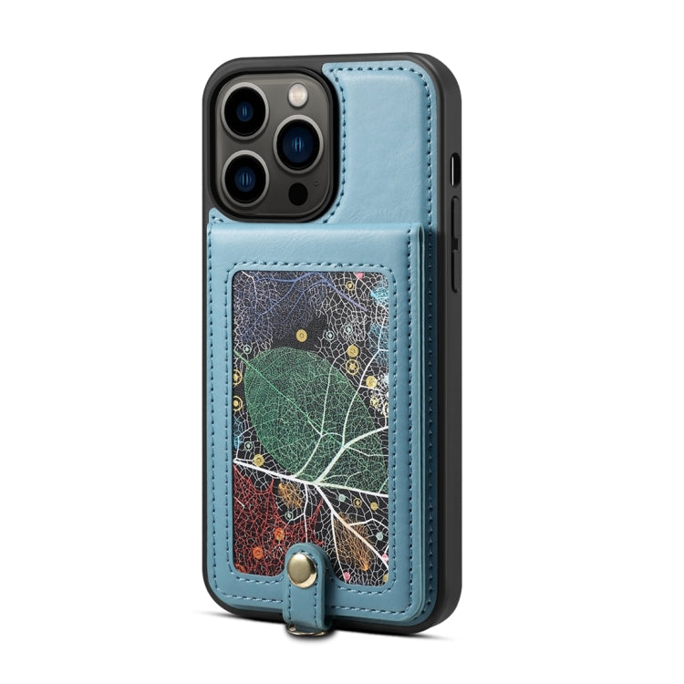 For iPhone 15 Pro ESEBLE Star Series Lanyard Holder Card Slot Phone Case(Blue) - HoMEdemic™ 