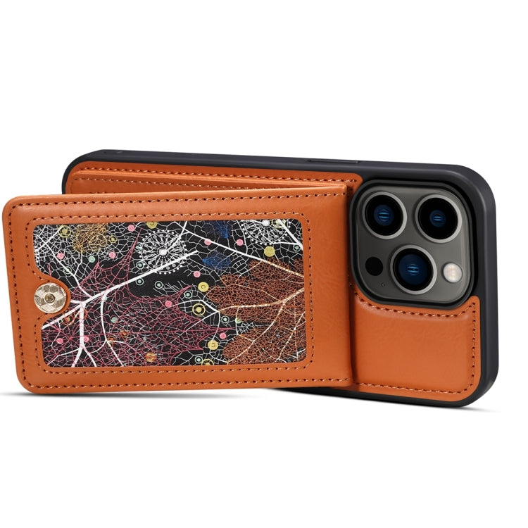 For iPhone 15 Pro ESEBLE Star Series Lanyard Holder Card Slot Phone Case(Brown) - HoMEdemic™ 