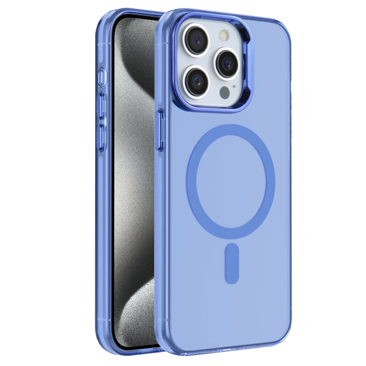For iPhone 15 Pro Electroplated IMD Magsafe PC Hybrid TPU Phone Case(Blue) - HoMEdemic™ 