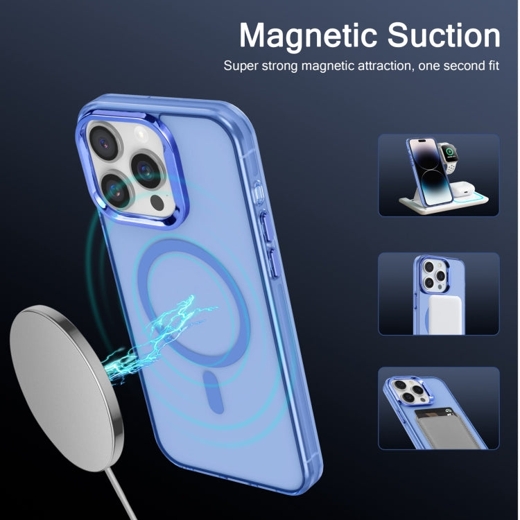 For iPhone 15 Pro Electroplated IMD Magsafe PC Hybrid TPU Phone Case(Blue) - HoMEdemic™ 