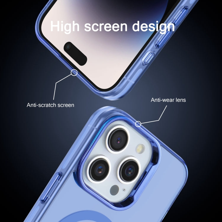 For iPhone 15 Pro Electroplated IMD Magsafe PC Hybrid TPU Phone Case(Blue) - HoMEdemic™ 