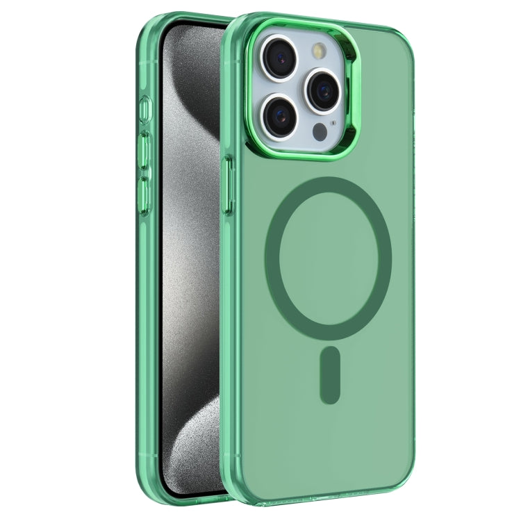 For iPhone 15 Pro Electroplated IMD Magsafe PC Hybrid TPU Phone Case(Green) - HoMEdemic™ 