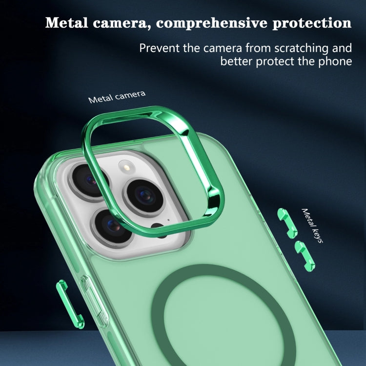 For iPhone 15 Pro Electroplated IMD Magsafe PC Hybrid TPU Phone Case(Green) - HoMEdemic™ 