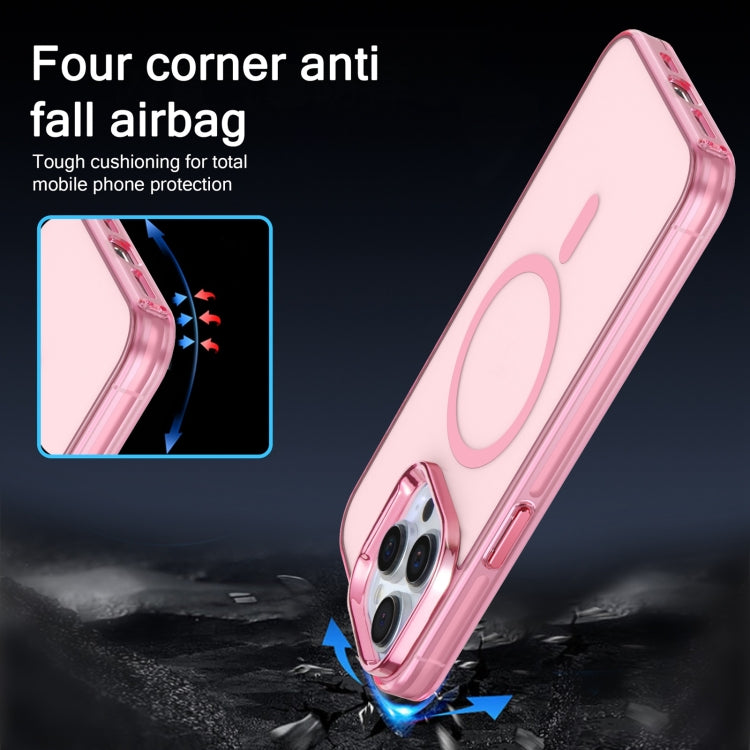 For iPhone 15 Pro Electroplated IMD Magsafe PC Hybrid TPU Phone Case(Pink) - HoMEdemic™ 