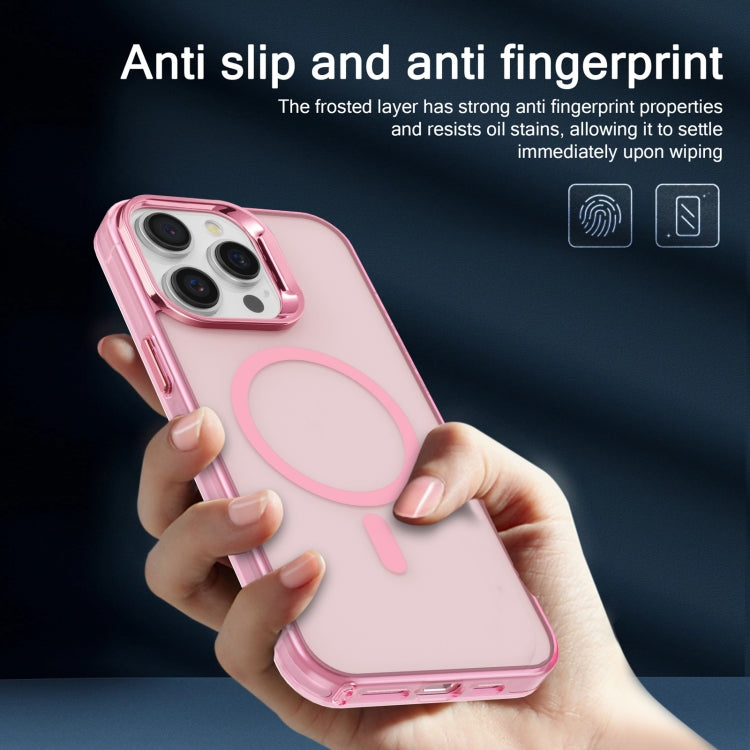 For iPhone 15 Pro Electroplated IMD Magsafe PC Hybrid TPU Phone Case(Pink) - HoMEdemic™ 