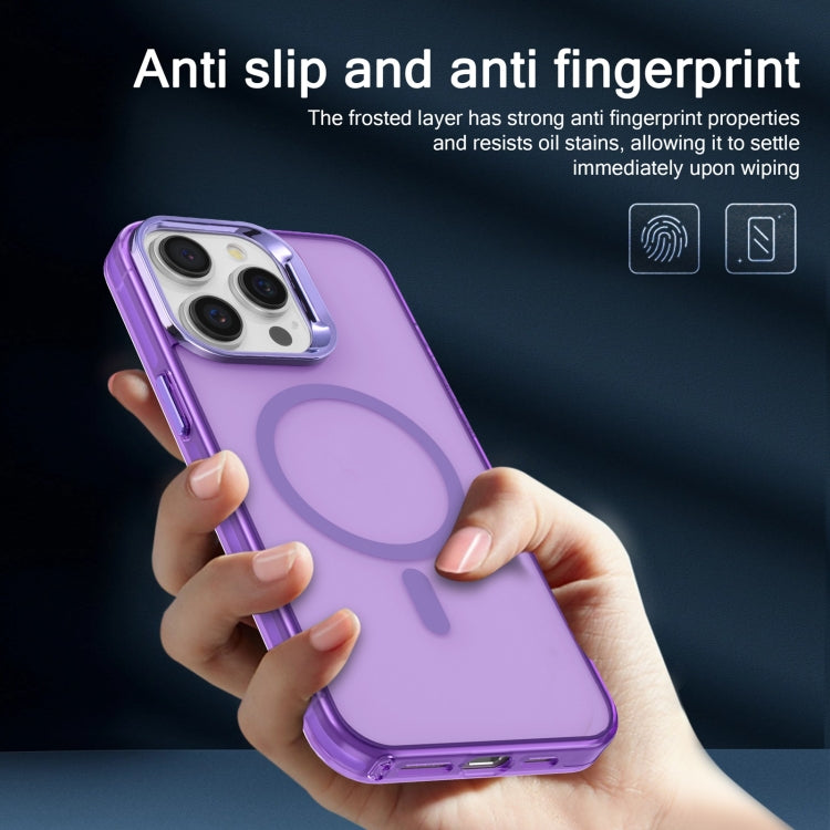 For iPhone 15 Pro Electroplated IMD Magsafe PC Hybrid TPU Phone Case(Purple) - HoMEdemic™ 