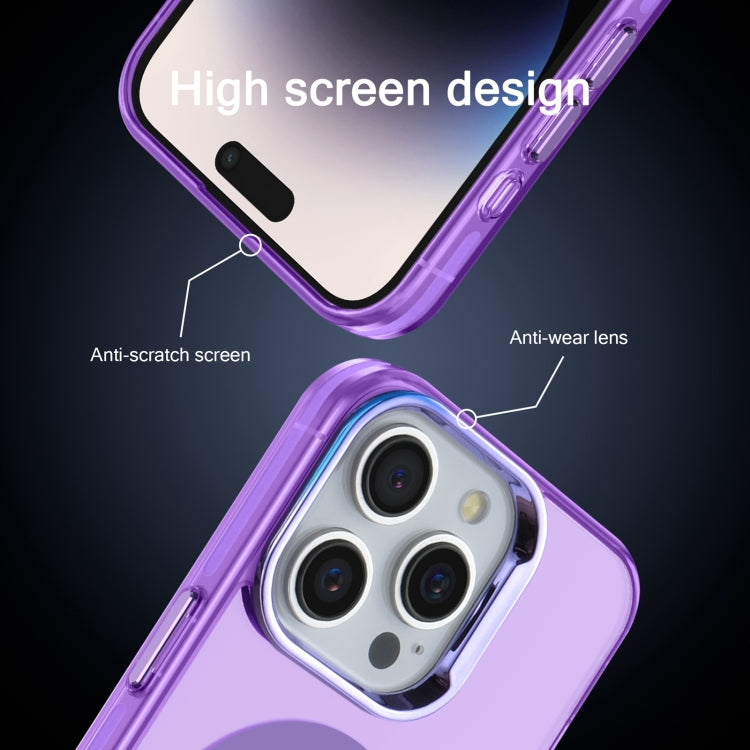 For iPhone 15 Pro Electroplated IMD Magsafe PC Hybrid TPU Phone Case(Purple) - HoMEdemic™ 