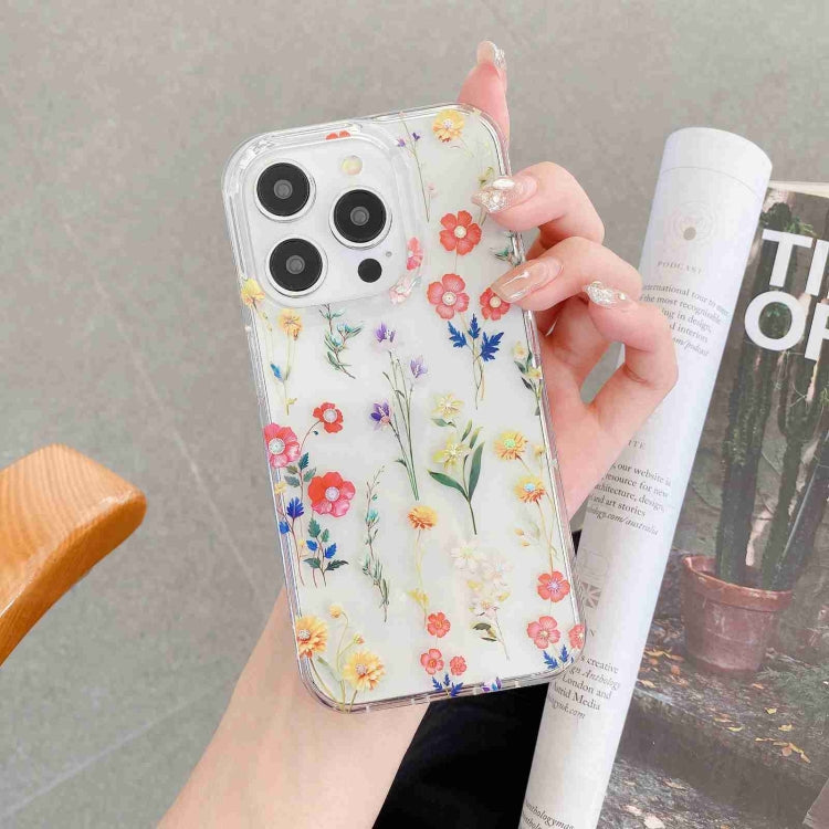 For iPhone 15 Pro Electroplated Symphony Phone Case(Miscellaneous Flowers) - HoMEdemic™ 