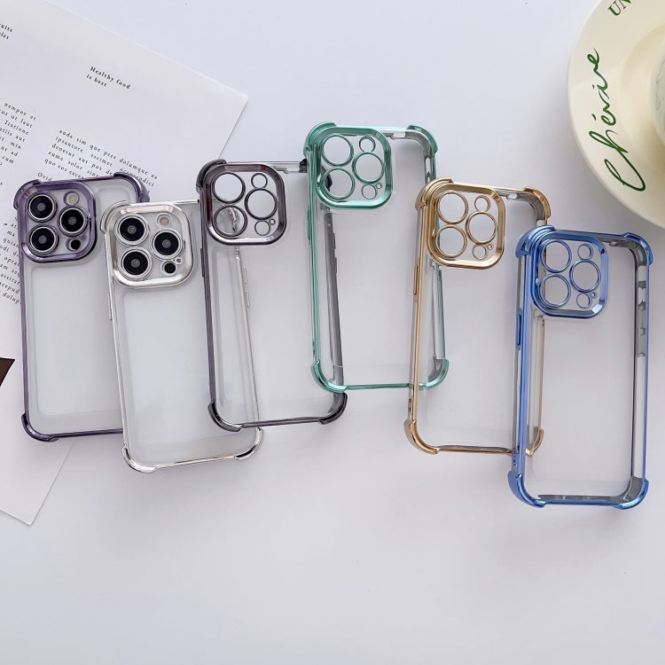 For iPhone 15 Pro Electroplating Four-corner Shockproof Space Phone Case(Gold) - HoMEdemic™ 