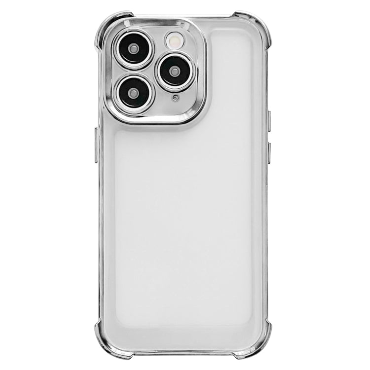For iPhone 15 Pro Electroplating Four-corner Shockproof Space Phone Case(Silver) - HoMEdemic™ 