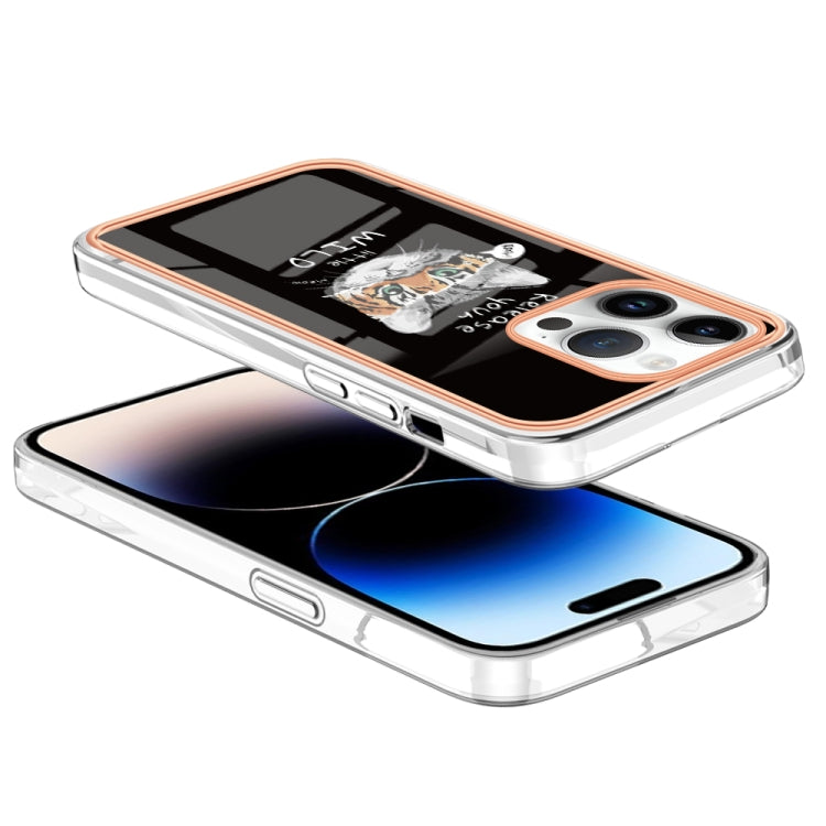 For iPhone 15 Pro Electroplating Marble Dual-side IMD Phone Case(Natural Growth) - HoMEdemic™ 